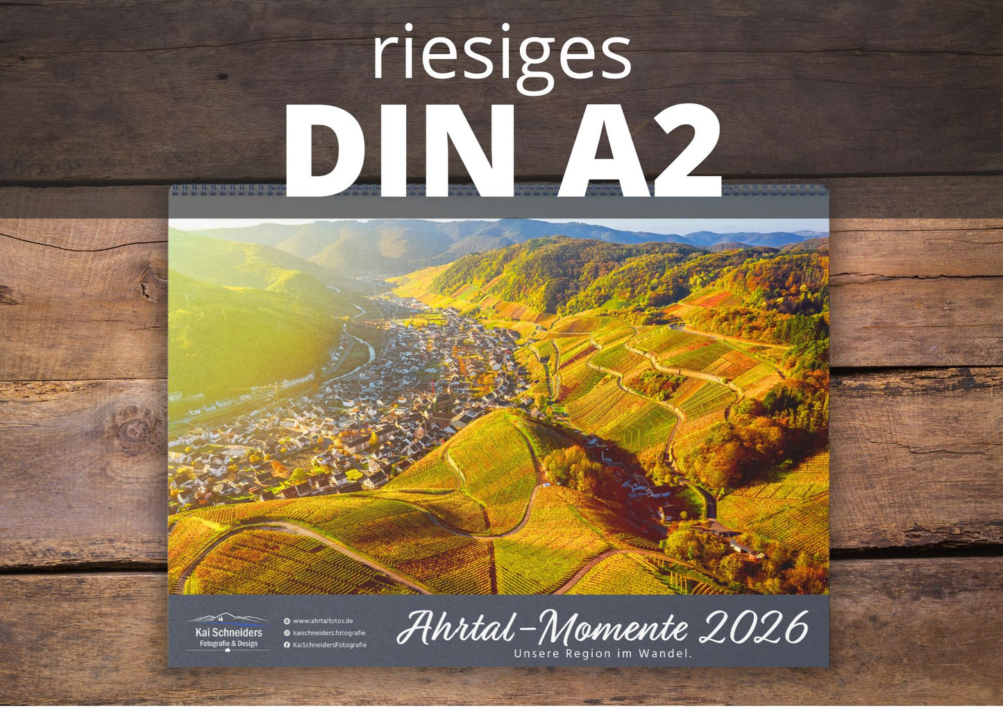 Monatskalender "Ahrtal Momente" 2026 - riesiges A2 Format