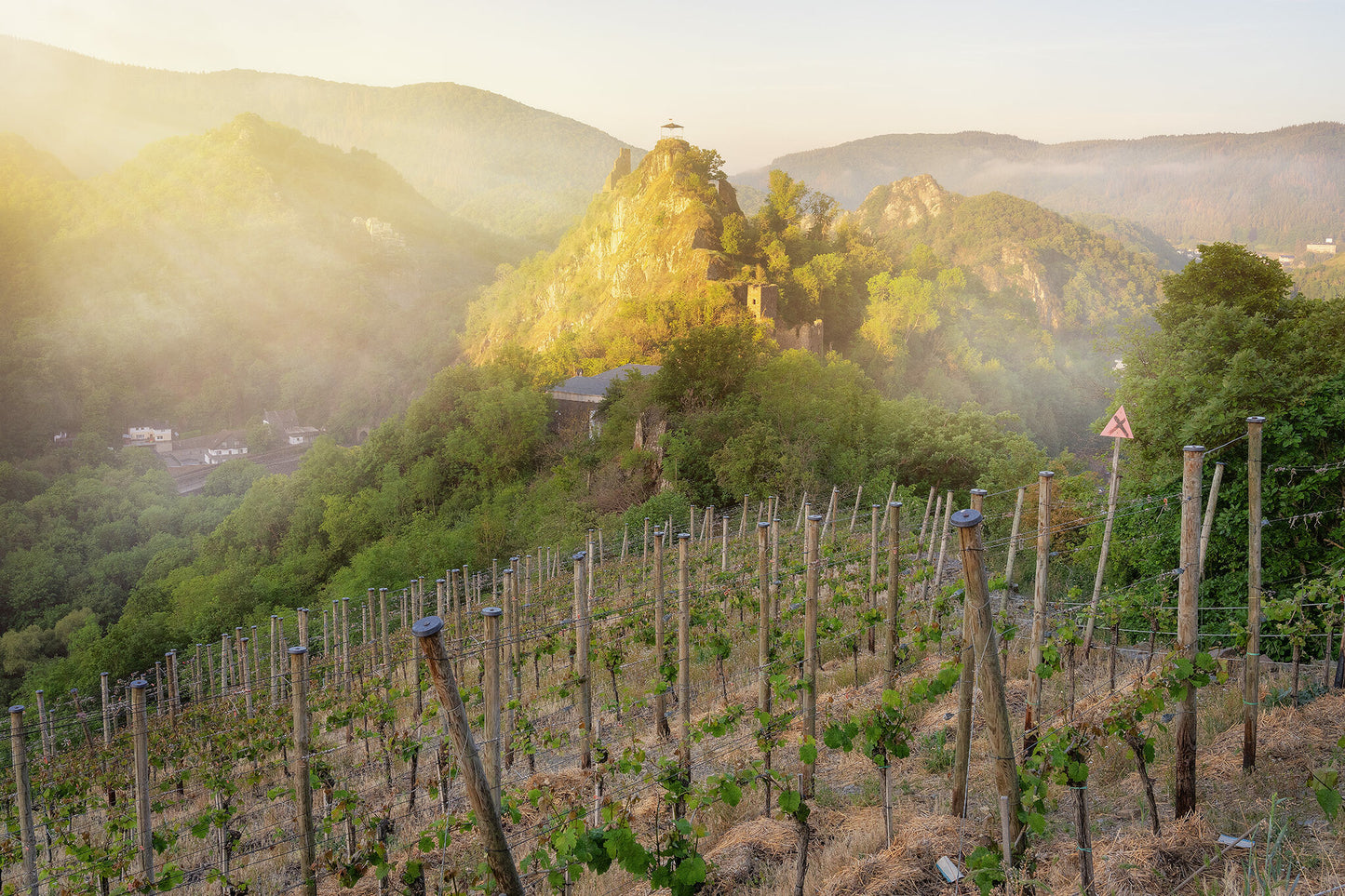 Burg Are im Morgendunst