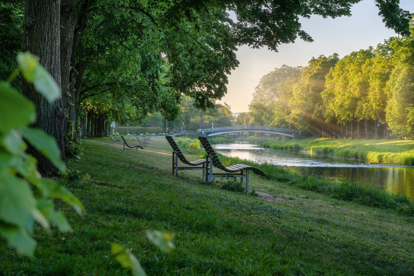 Dunstiger Sommermorgen in Bad Neuenahr