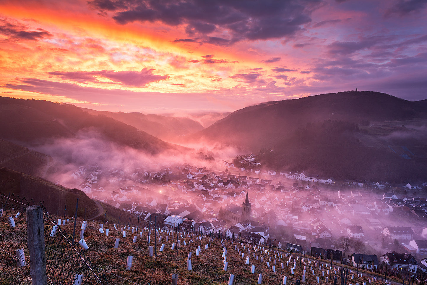 Nebel über Dernau