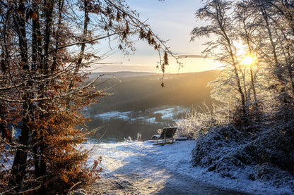 Winterlicher Aussichtspunkt