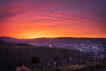 Wintersonnenuntergang über Ahrweiler