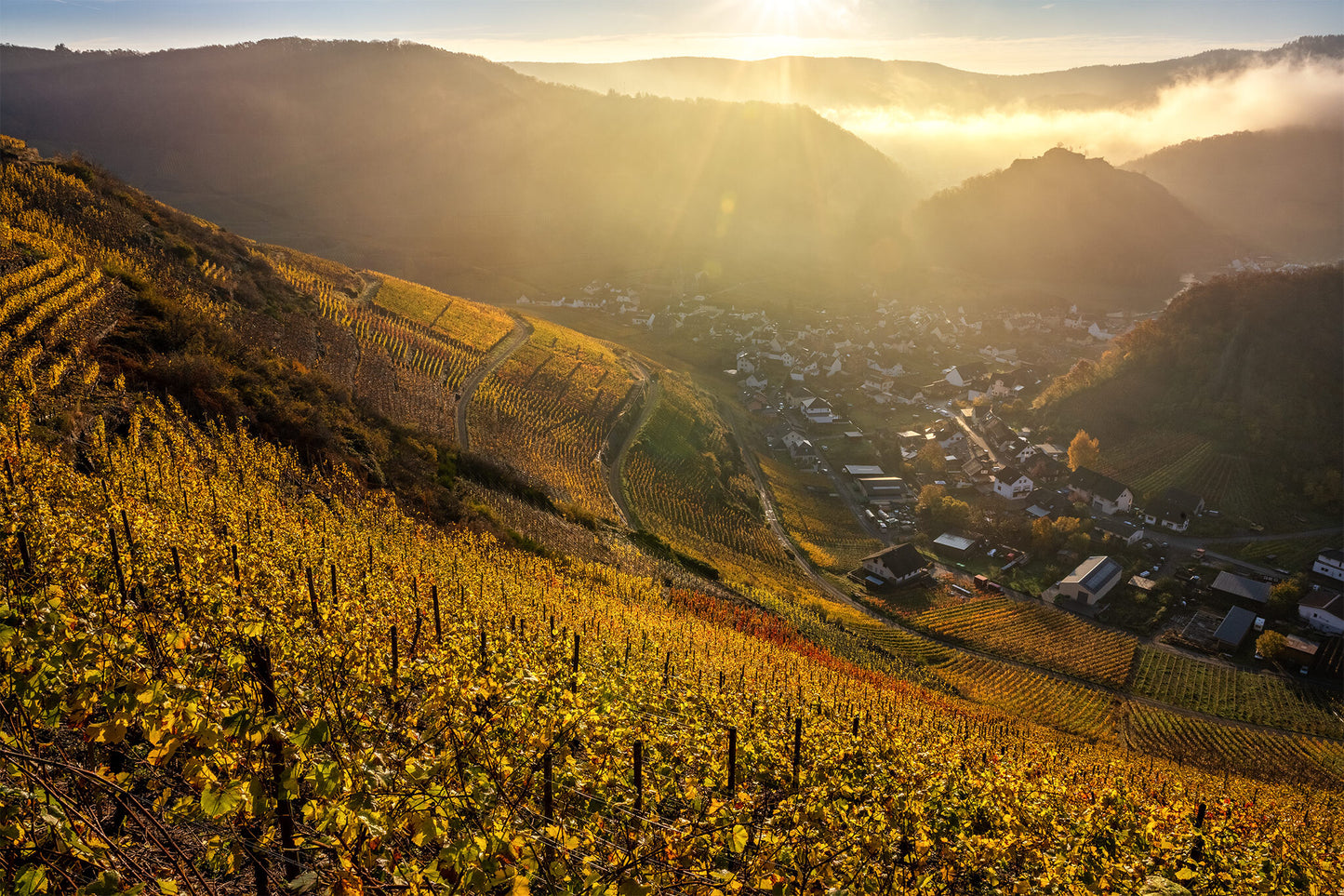 Herbstlicher Blick auf Mayschoß