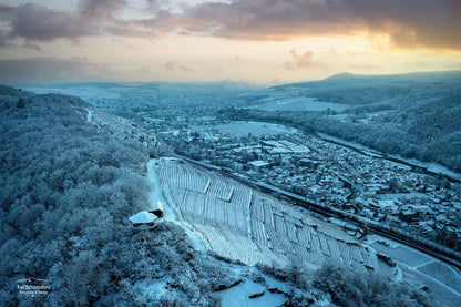 Blick von der Bunten Kuh über Bad Neuenahr-Ahrweiler im Winter
