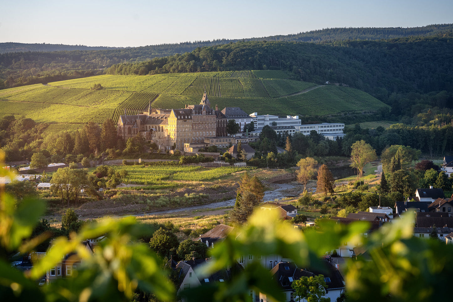 Sommerlicher Blick auf das ehemalige Kloster Calvarienberg
