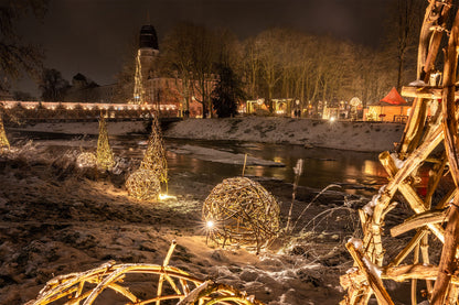 Uferlichter in Bad Neuenahr im Schnee