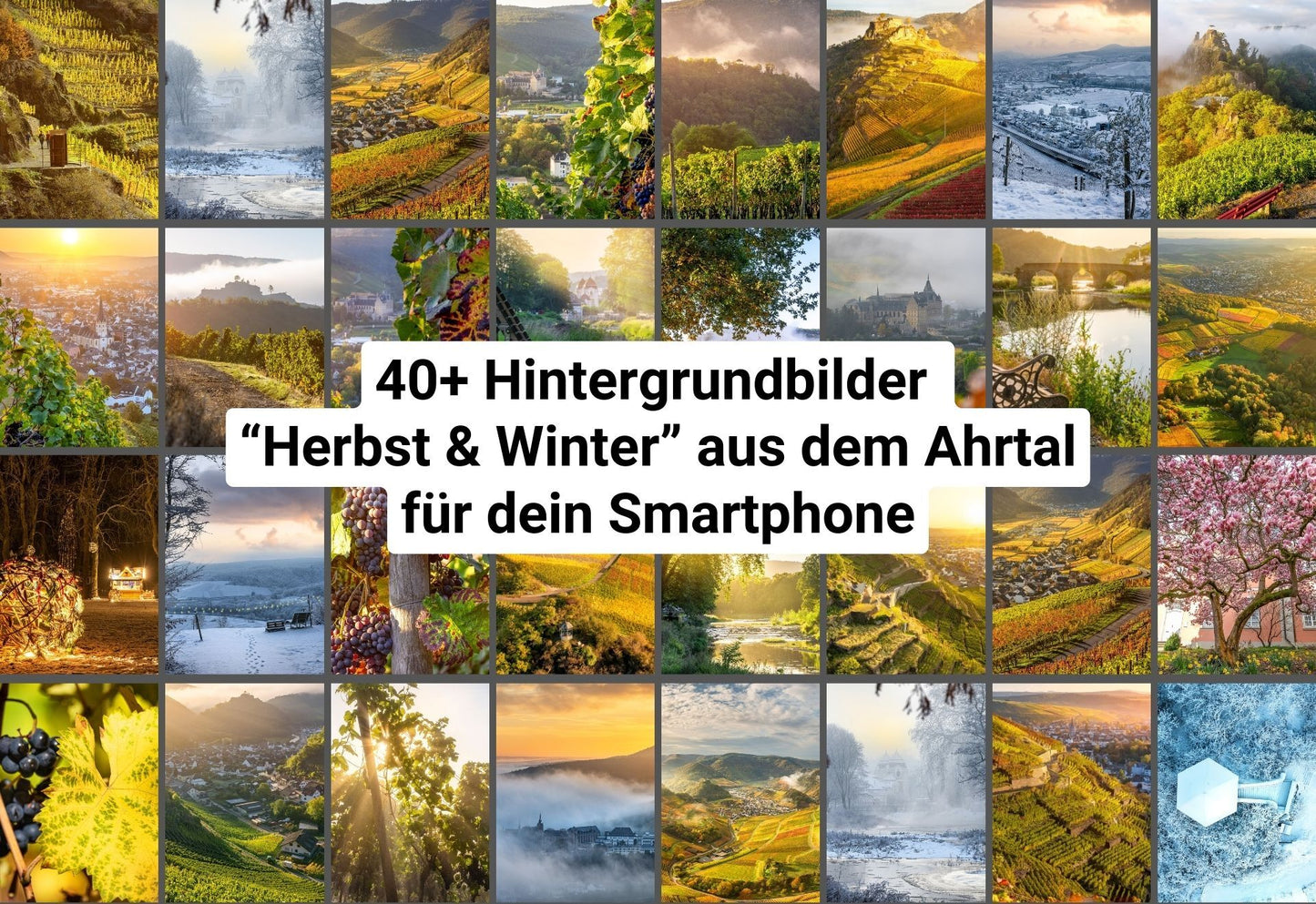 Smartphone Wallpaper "Herbst & Winter im Ahrtal" - Sofort-Download!