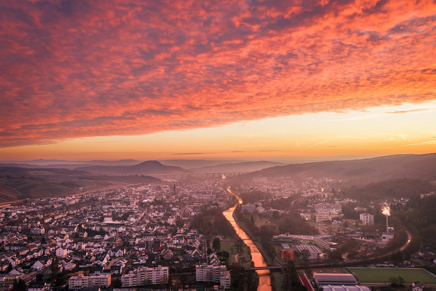 Winterlichter Sonnenaufgang über Bad Neuenahr