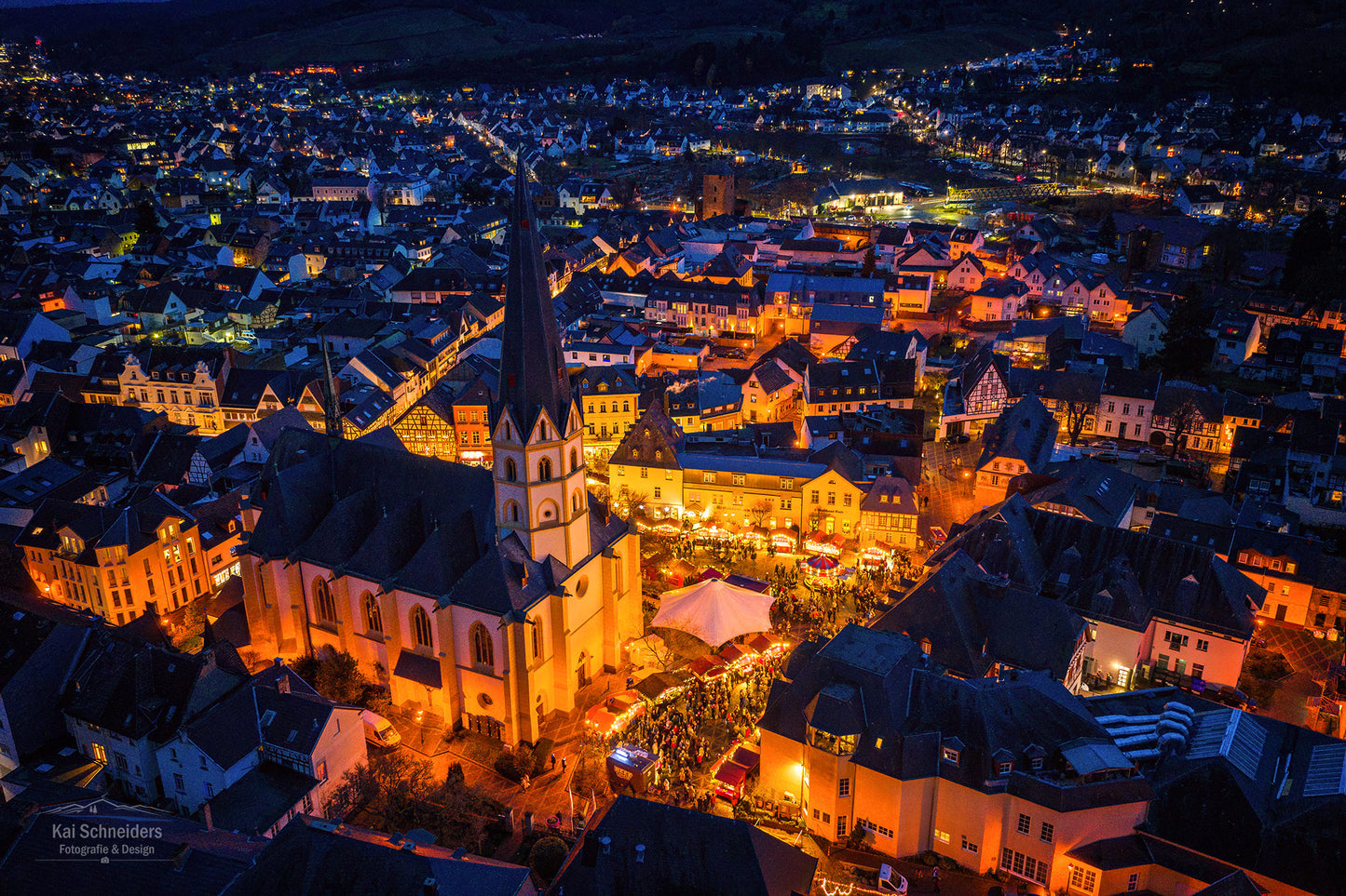 Weihnachtsmarkt Ahrweiler Drohne