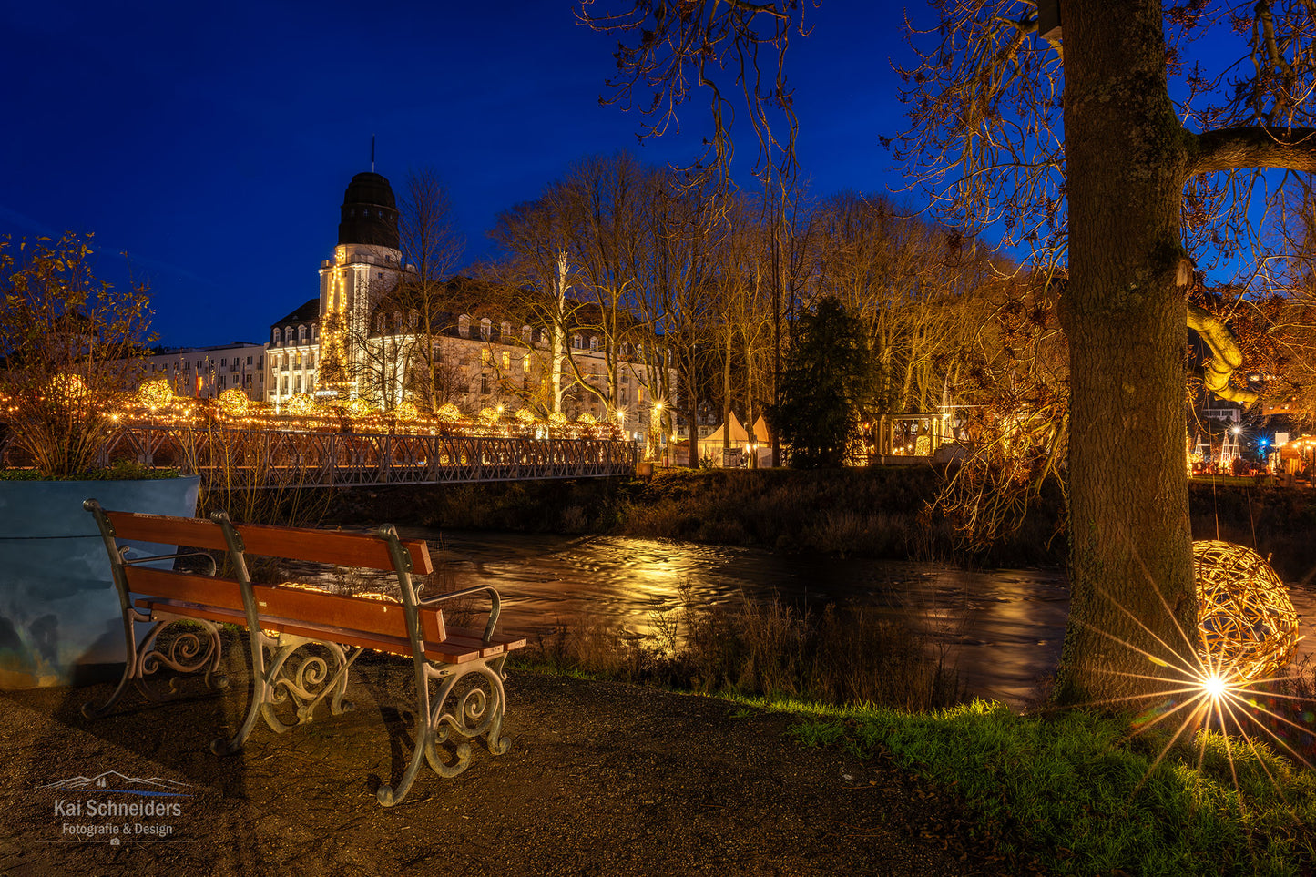 Uferlichter und Steigenberger Hotel in Bad Neuenahr