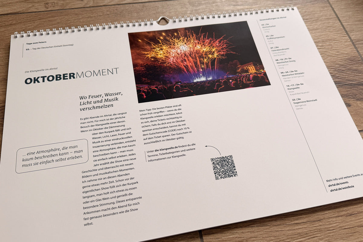 Wandkalender 2027 Lieblingsmomente im Ahrtal Querformat Produktfoto 13
